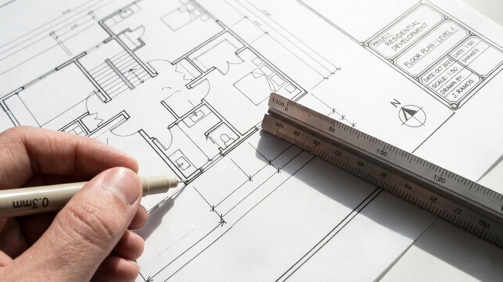 Architectural floor plan layout drawing